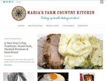 Tablet Screenshot of mariasfarmcountrykitchen.com